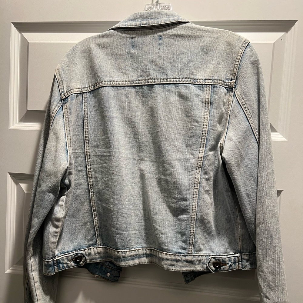 Chiqle premium denim distressed Jean jacket - Picture 3 of 3